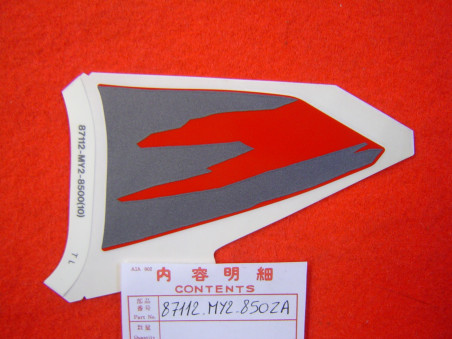 Autocollant réservoir gauche Honda NX650 1994 – Réf. 87112MY2850ZA