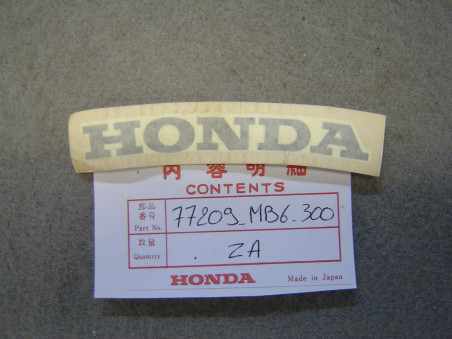 Autocollant carénage AR Honda VF1000FE – Réf. 77209MB6300ZA