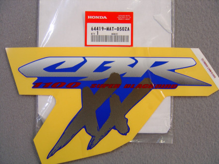 Décor autocollant carénage inférieur Honda CBR1100XX 2001