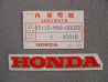Autocollant pare-soleil Honda NX650J/K réf. 87115MN9000ZD