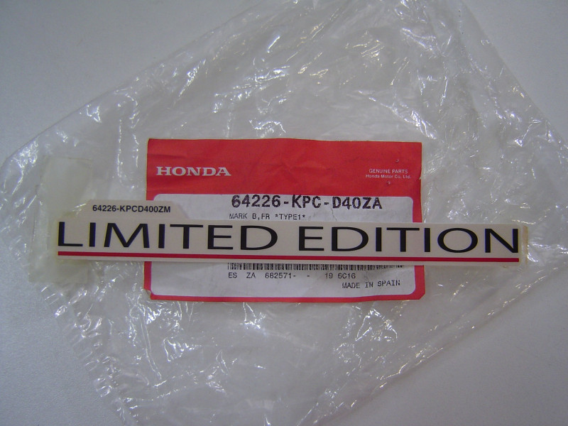 Autocollant flanc carénage Honda XL125V 2006 Type 1 - Réf. 64226KPCD40ZA