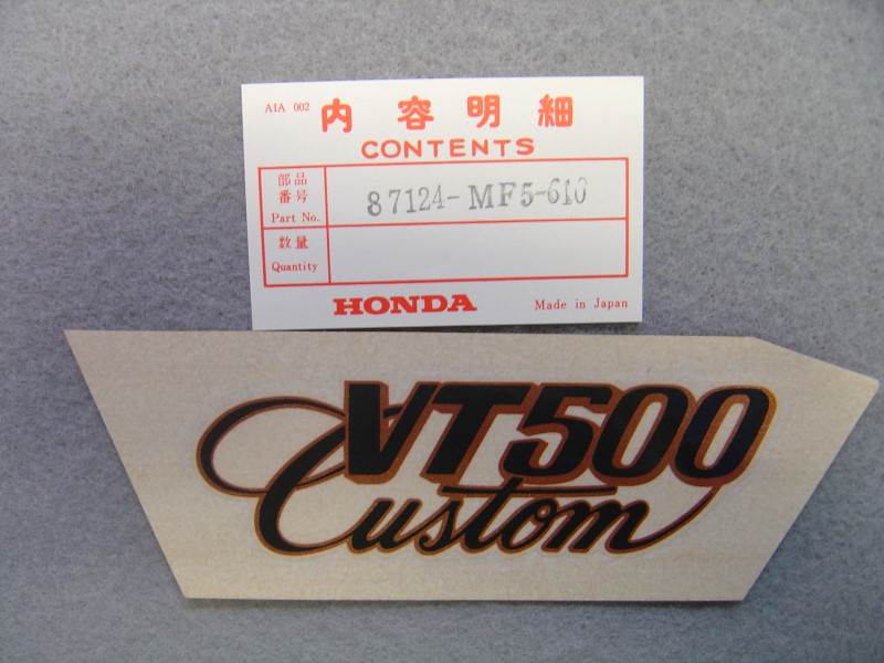 Décor autocollant cache latéral gauche Honda VT500CD 83