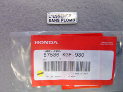 Étiquette Sécurité Honda CB1000R 09 - Réf. 87586KGF930