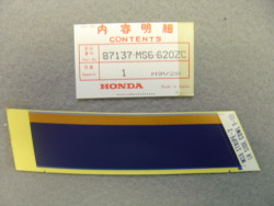 Décor autocollant de auvent latéral gauche de XL600V 89-90 code couleur typ