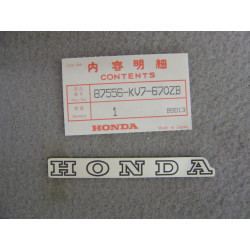 Autocollant décor face avant Honda CH125J CH150H – Réf. 87556KV7670ZB
