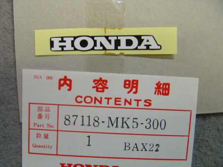 Décor autocollant feu AR Honda XL600LM RM 85-86 | Réf. 87118MK5300