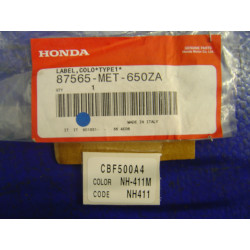 Autocollant Sécurité Honda CB500FA 2004 Type1 | Réf. 87565MET650ZA