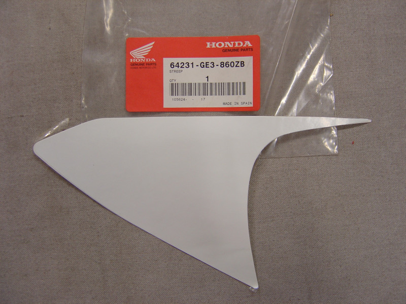 Décor autocollant dosseret gauche NSR50 Honda 64231-GE3-860ZB