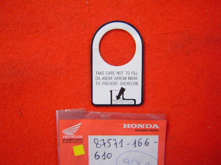 Décor autocollant niveau huile Honda MT50 CRM50 NSR50 - Réf. 87571166610