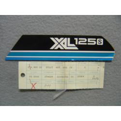 Décor autocollant cache latéral droit Honda XL125SA 80 type 2