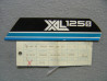 Décor autocollant cache latéral droit Honda XL125SA 80 type 2