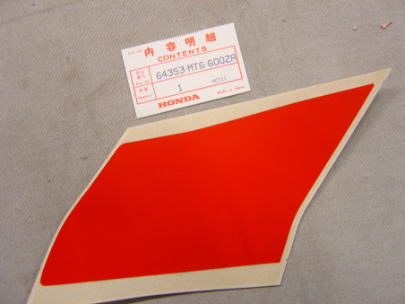 Autocollant Honda CBR600FK 89 Auvent Inférieur Gauche Type 3
