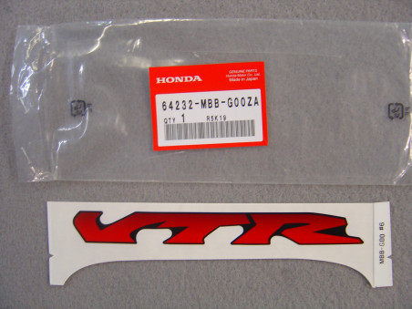 Décor autocollant capot avant Honda VTR1000 R157 | 64232MBBG00ZA
