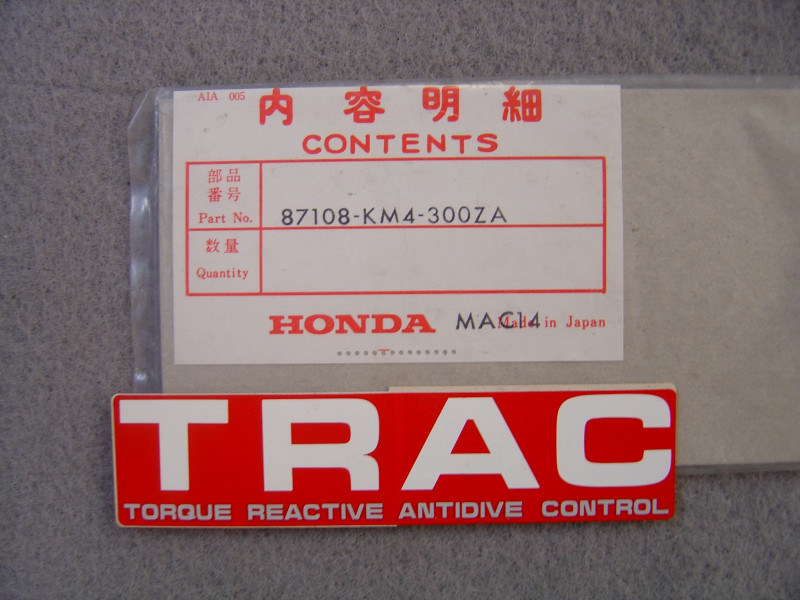 Décor autocollant fourche NS400RF Honda 87108KM4300ZA