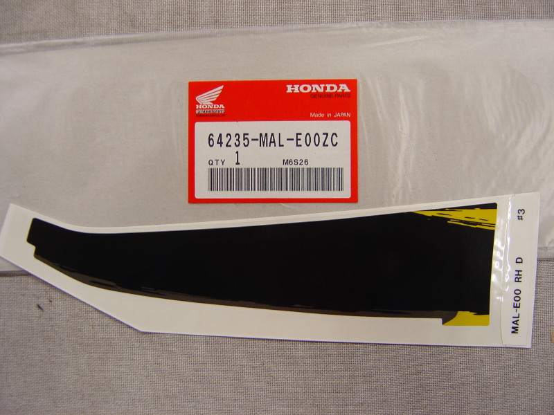 Décor autocollant auvent droit CBR600FV 97 Honda 64235MALE00ZC