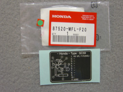 Étiquette sécurité Honda CBR1000RAA 2010 - Réf. 87520MFLF20