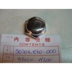 Écrou chromé direction Honda CB125 CB200 | Réf. 90304240000