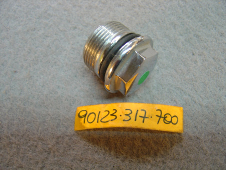 Bouchon chromé fourche Honda CB350F CB250 K4 - Réf 90123-317-700