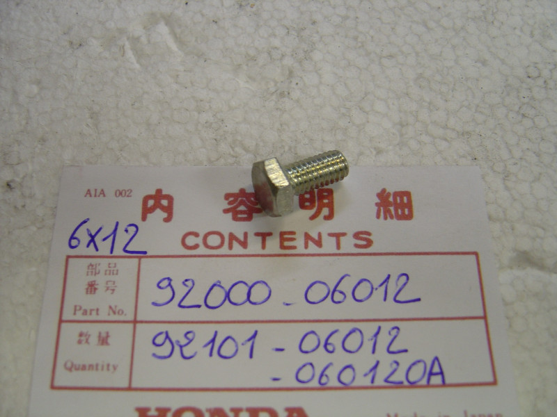 Vis Tête H M6x12 Honda – Réf. 9200006012