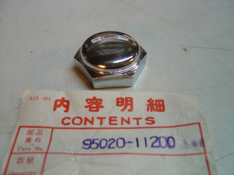Écrou chromé de direction Honda CB125 CB200 - Réf 9502011200