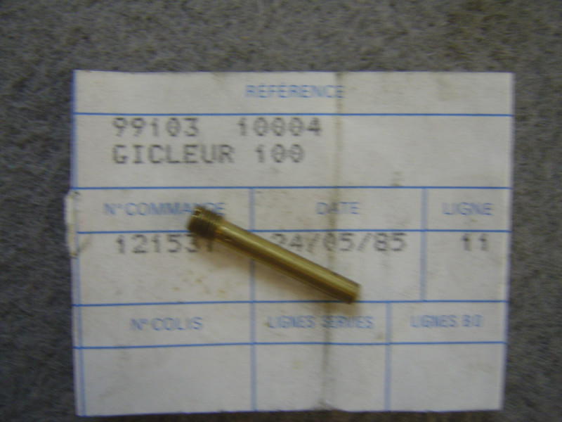 Gicleur Ø100 Honda CA100 – Référence 9910310004