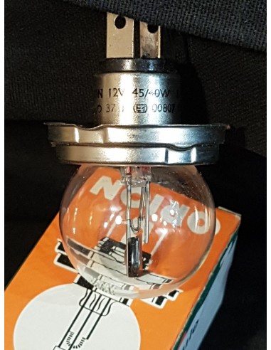 Ampoule de phare type code européen P45T, 12V 45/40W, blanche pour optique