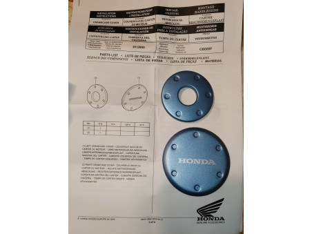paire de couvercle de carter accessoire Honda bleu HORNET 2005 08P61-MBZ-830A