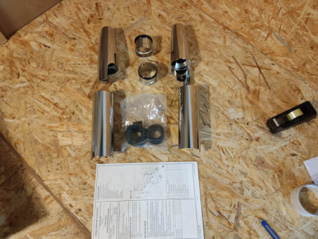 Kit Caches Tubes Fourche Chromés Honda VT125 Shadow 99/05