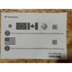 Dosseret Caoutchouc Honda 08L85-MKT-D00 Top Case 50L