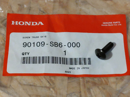 Vis Cruciforme Noire Tête Bombée 5x16 Honda 90109-SB6-000