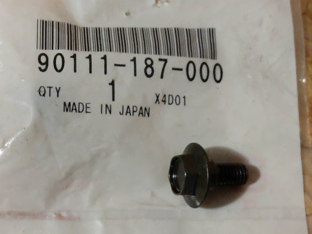 Vis tete hexagonale noire épaulée 6 mm HONDA 90111-187-000