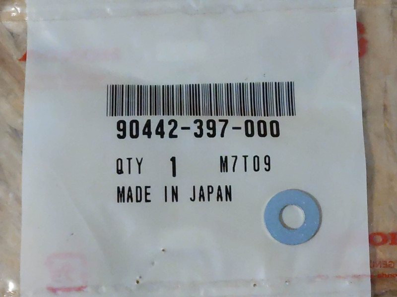 Rondelle Étanchéité Aluminium 6mm Honda 90442-397-000