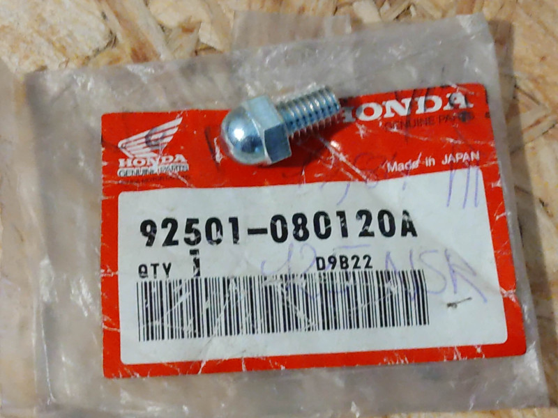Vis M 8x12 tete H bombée honda 92501-080120A