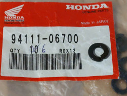 Rondelle Z élastique D6mm couleur noire HONDA 94111-06700