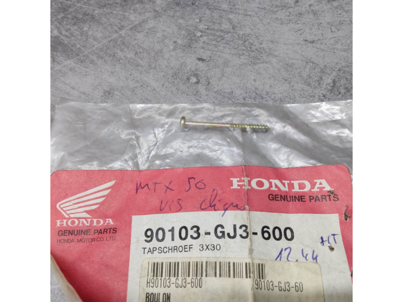 Vis auto-taraudeuse cabochon 3x30 mm Honda 90103-GJ3-600