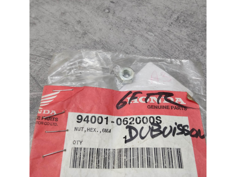 Ecrou 6 mm zingué HONDA 94001-062000S