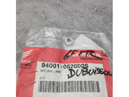 Ecrou 6 mm zingué HONDA 94001-062000S