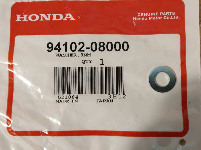 Rondelle 8 mm Honda 94102-08000 | Pièce détachée