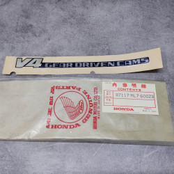 Autocollant V4 Gear Driven Cams Honda VFR750 1986 - Réf. 87117-ML7-600ZB