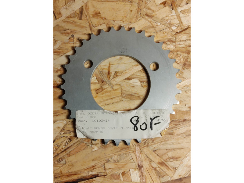 Couronne AFAM 34 dents Honda MB MBX 50 80 pas 420