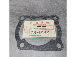 Joint d'embase Honda CR125RC 82 - Réf. 12191-KA3-700