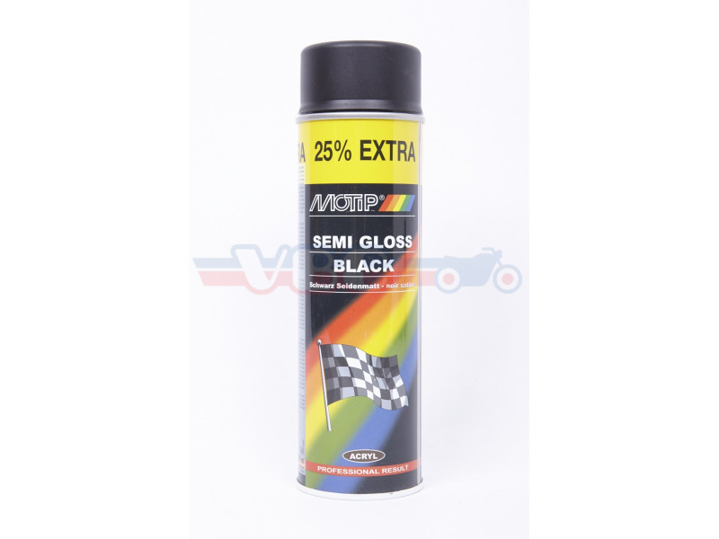 Bombe Peinture MOTIP Satinée Noir 500ml - Moto Honda