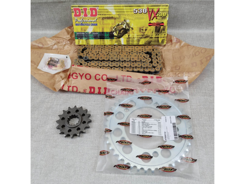 Kit chaîne CBF1000  DID/PBR 530VX3 16/41 renforcée - couronne std DID 480081