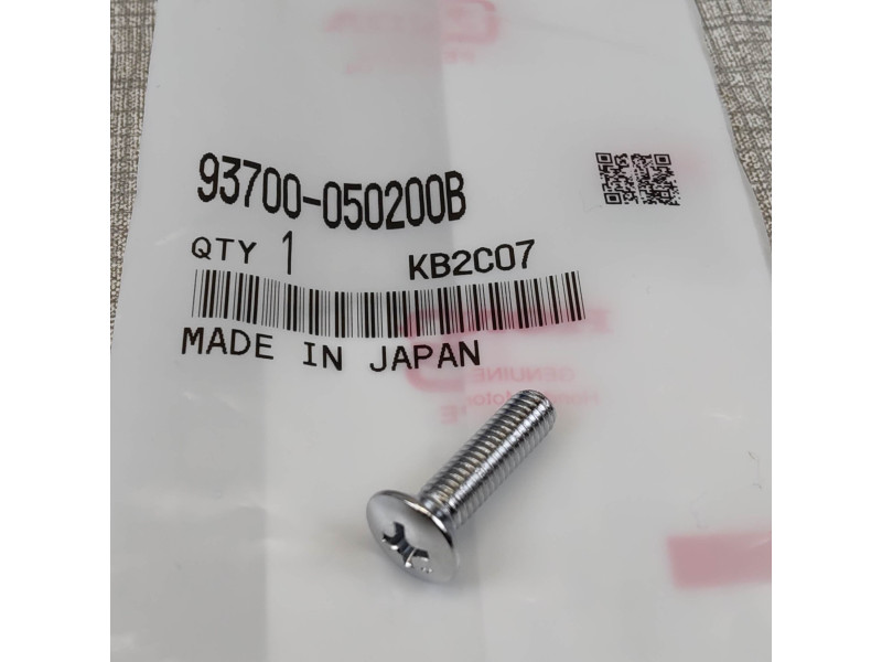 Vis M5x20 Tête Fraisée Bombée Chromée Honda 93700-050200B