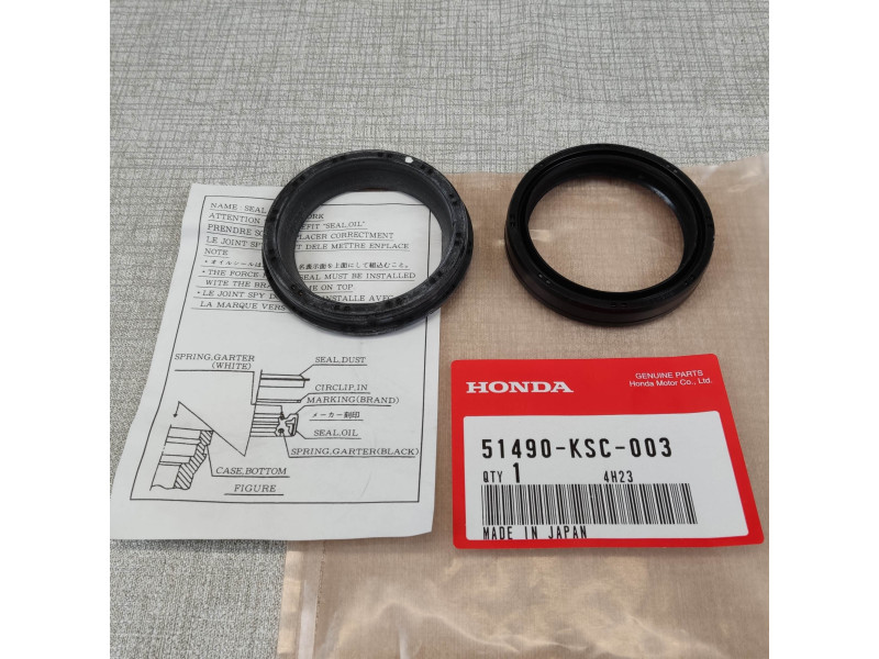 joint spi et cache poussiere CRF250X 2004/11 CRF450X 2004/11 HONDA 51490-KSC-003