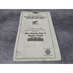Jeu plaquettes frein avant VTX1800 HONDA 06455-MCH-006