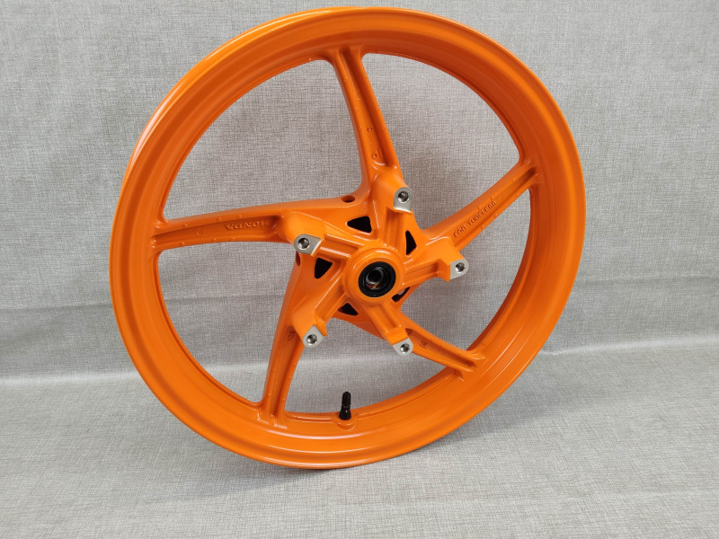Roue avant neuve orange *YR241* CBR125 REPSOL 2012 HONDA 44650-KPP-T01ZB