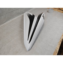 Carénage avant droit Honda CBF125 2010 blanc noir - 64203-KWF-305WA