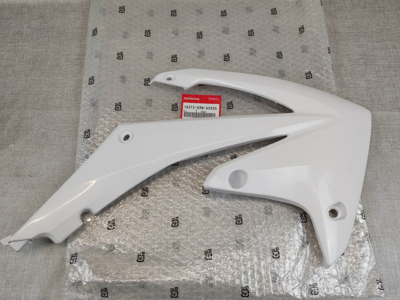 Écope gauche radiateur blanche Honda CRF250 R 2011-2013