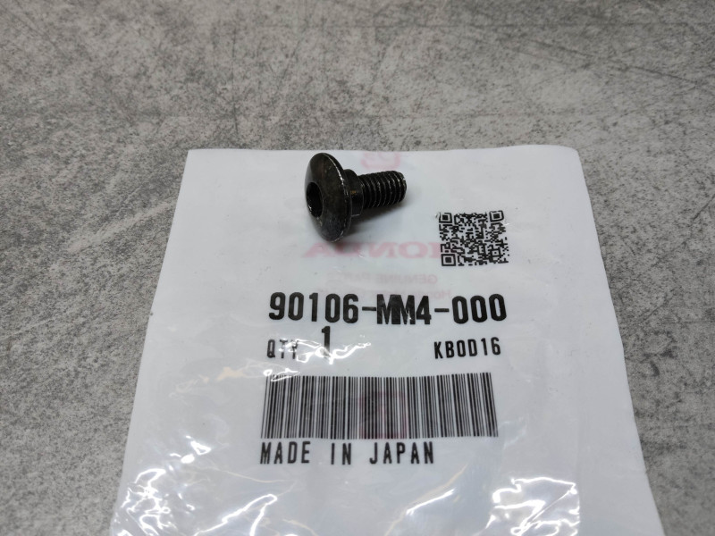 Vis BTR Plate Épaulée Noire 6x14 Honda 90106-MM4-000